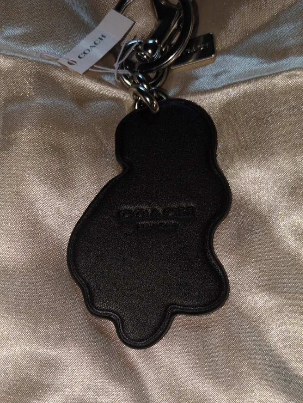 Coach Green and Yellow Dinosaur Keychain Charm
